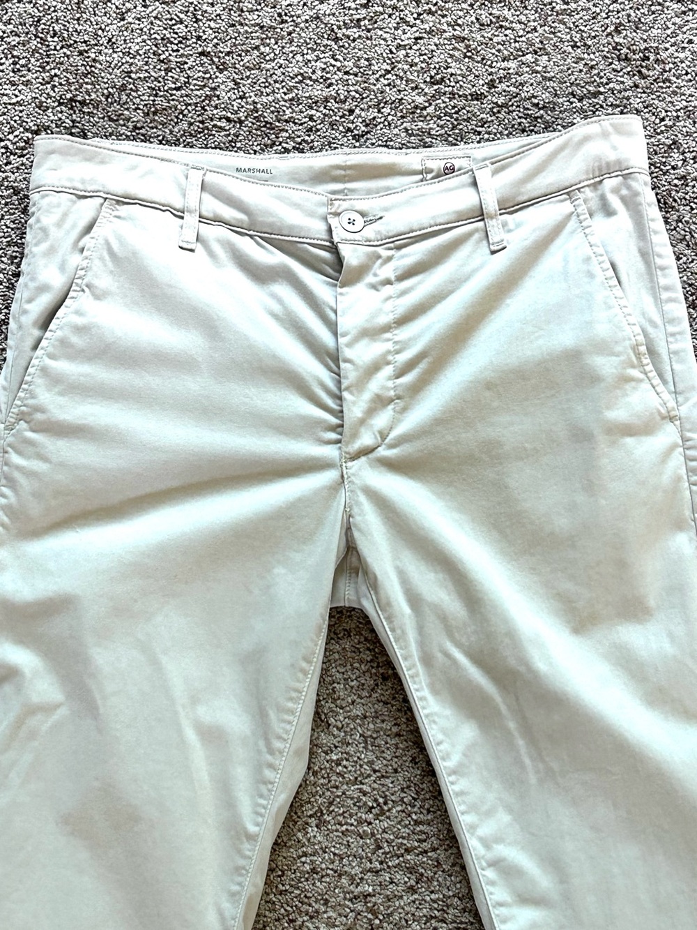 AG Adriano Goldschmied Marshall Slim Trouser Pant Cotton Desert Storm Mens 32x34 - Picture 4 of 15